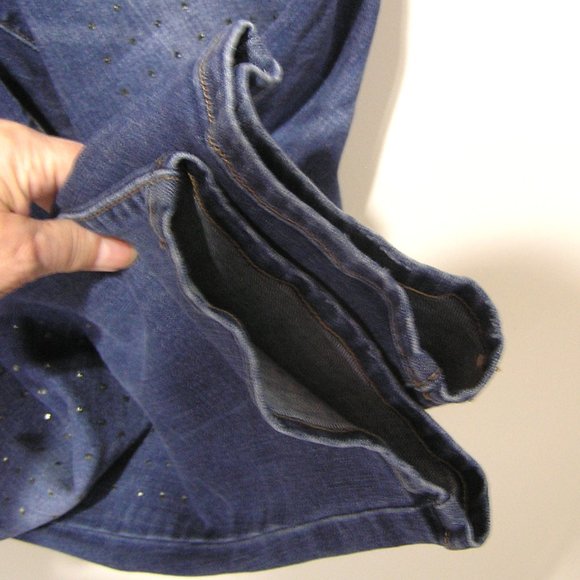 BEBE Heartbreaker Crop Jeans Size 24W - Picture 5 of 10